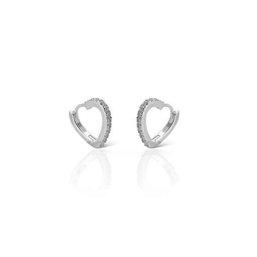 ARGOLA CLICK CORAÇÃO 13MM ZIRCÔNIA