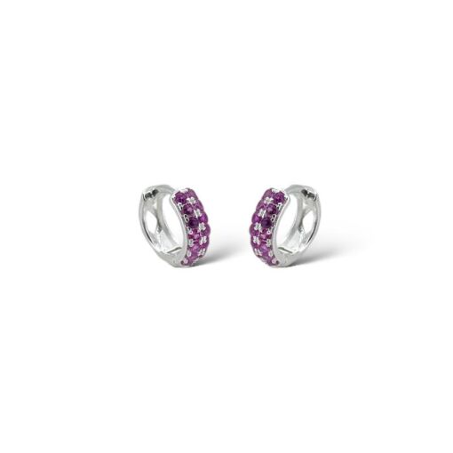 ARGOLA CLICK DUAS FILEIRAS COM ZIRCÔNIA