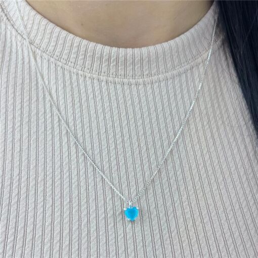 CONJUNTO CORAÇÃO CRISTAL AZUL FOSCO P