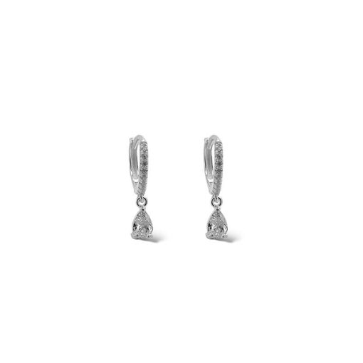 ARGOLA CLICK 12MM PINGENTE GOTA ZIRCÔNIA