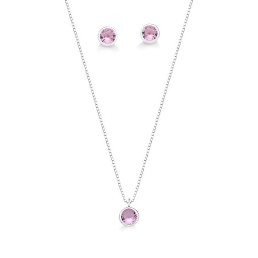 CONJUNTO EMBUTIDO REDONDO ROSA