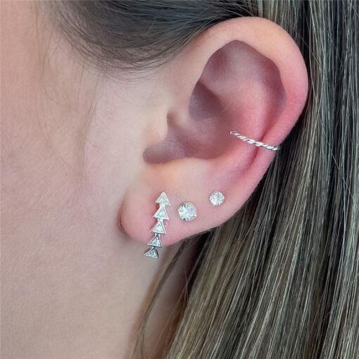 BRINCO EAR CUFF SETAS ZIRCÔNIA