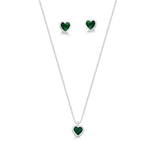 CONJUNTO EMBUTIDO CORAÇÃO VERDE