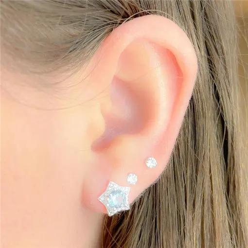 BRINCO ESTRELA AQUAMARINE