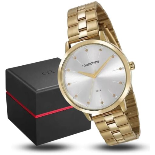 RELOGIO ACO DOURADO