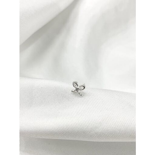 PIERCING LAÇO C/ 1 ZIRCONIA PRATA