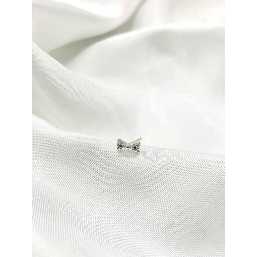 PIERCING MINI LAÇO C/ ZIRC. PRATA