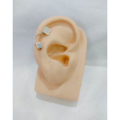 PIERCING DUPLO TREVO C/ CORRENTE