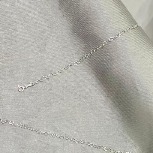 PULSEIRA 18,5 CM CORAÇÃO F 040 PRATA