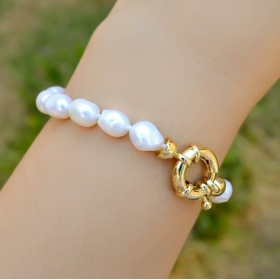 PULSEIRA COM PÉROLAS NATURAIS