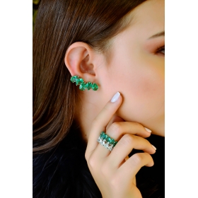 Brinco Ear Cuff Cristais Colors