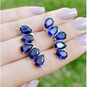 Brinco Ear Cuff Cristais Colors