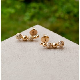 BRINCO EAR CUFF COM ESFERAS LISAS E CRAVEJADAS
