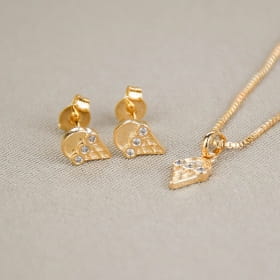 CONJUNTO SORVETE COM CRAVAÇÃO DE ZIRCÔNIAS