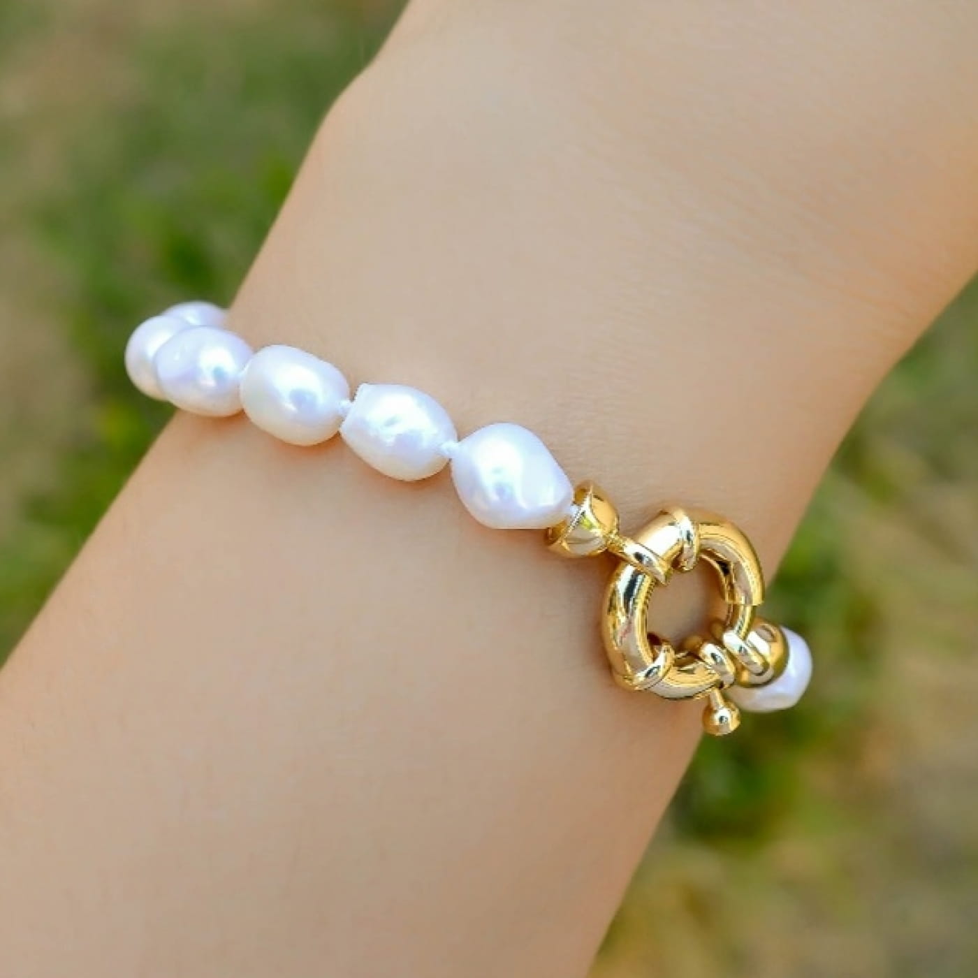 PULSEIRA COM PÉROLAS NATURAIS
