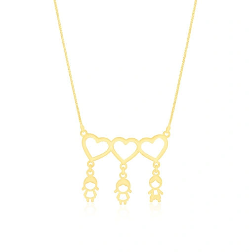 GARGANTILHA CANGA COM DUAS MENINAS E UM MENINO