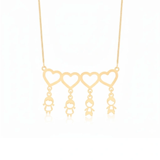 GARGANTILHA CANGA COM DOIS MENINOS E DUAS MENINAS