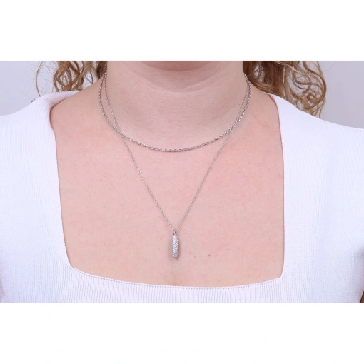 GARGANTILHA COM PINGENTE CRAVEJADO