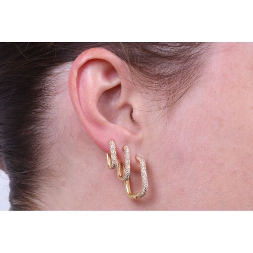 CONJUNTO TRIO DE ARGOLINHAS COM ZIRCÔNIAS