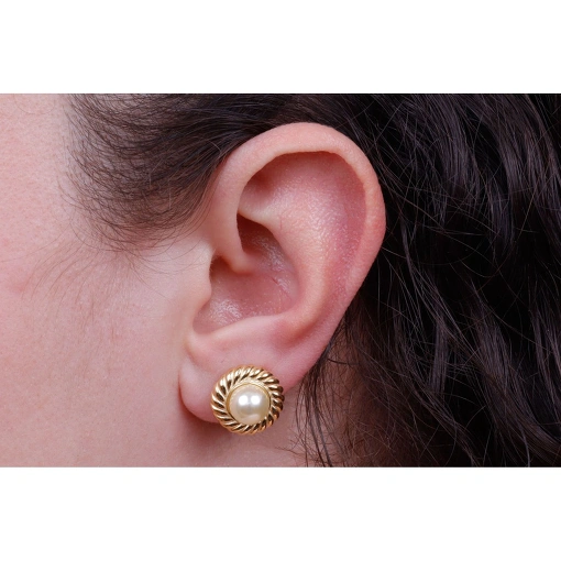 BRINCO REDONDO COM PÉROLA