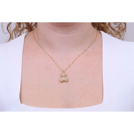 PINGENTE DE URSO CRAVEJADO