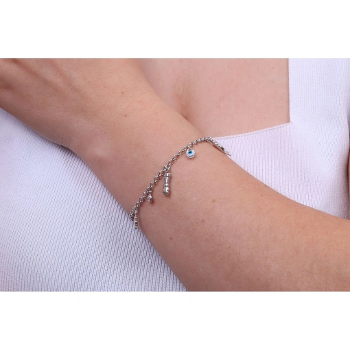 PULSEIRA COM FIGA, PIMENTA, TREVO, OLHO GREGO E PONTO DE LUZ