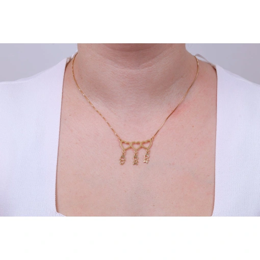 GARGANTILHA COM DOIS MENINOS E UMA MENINA