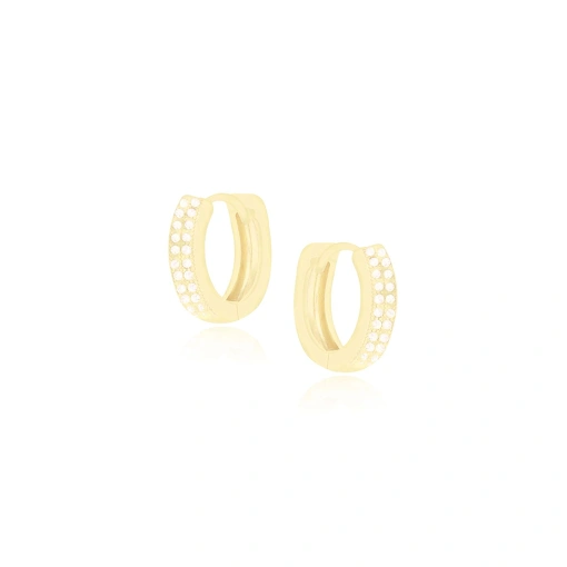 BRINCO ARGOLINHA COM ZIRCÔNIAS