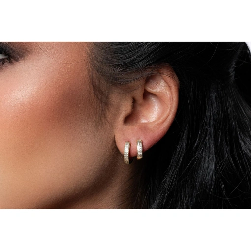 BRINCO ARGOLINHA COM ZIRCÔNIAS