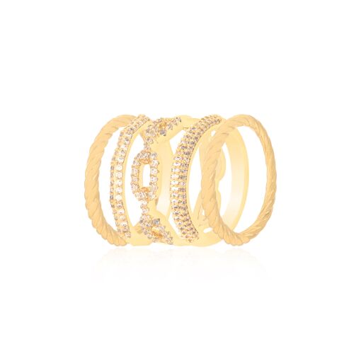 CONJUNTO DE ANÉIS COM 5 AROS