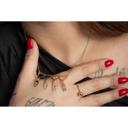 GARGANTILHA CANGA COM DOIS MENINOS E DUAS MENINAS