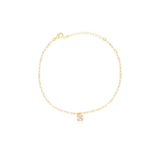 TORNOZELEIRA COM ZIRCÔNIA QUADRADA