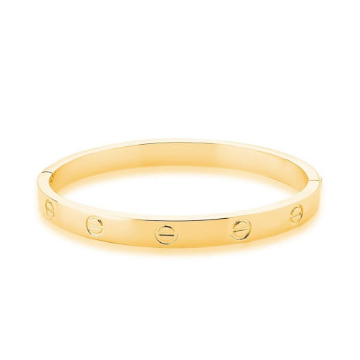 BRACELETE TRABALHADO LISO BANHADO A OURO