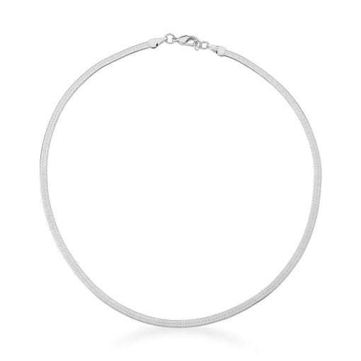 CHOKER MALHA ESTEIRA LISA BANHADA A RÓDIO