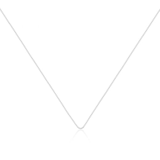 CHOKER EM MALHA VENEZIANA 35CM + 5CM PRATA LISA