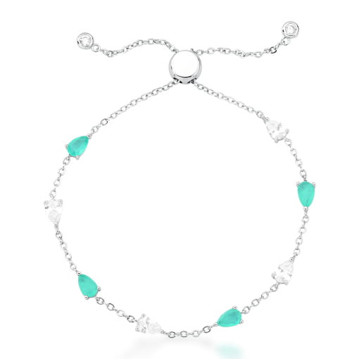 PULSEIRA SHAMBALA DE GOTA COM ZIRCÔNIAS BANHADA A RÓDIO