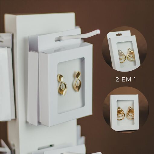 CAIXA PARA JOIAS COM VISOR E ALÇA COM 10 UNIDADES