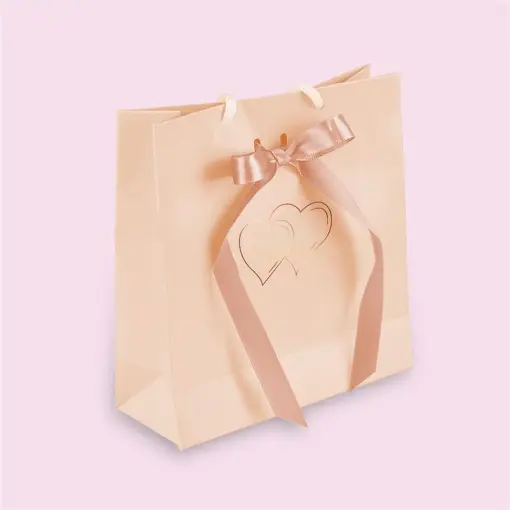 SACOLA PARA JOIAS 16X17CM COM LOGO AMOR COM 10 UNIDADES