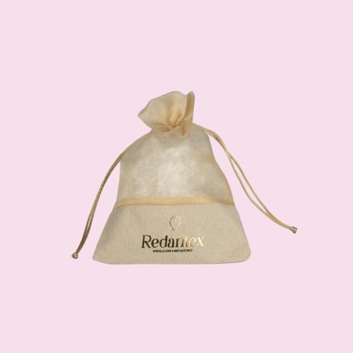 EMBALAGEM HOT STAMPING ORGANZA + CAMURÇA VALOR UNIT. P/ 500 UN