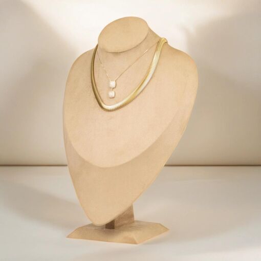 EXPOSITOR BUSTO NAVETE SUEDE CAMEL