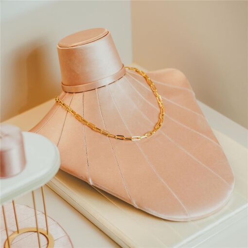 EXPOSITOR BUSTO HORIZONTAL VICENZA ROSÉ DRAPEADO