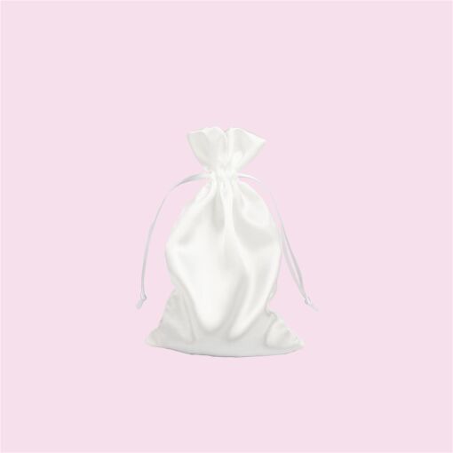 SAQUINHO CETIM 10X15CM BRANCO LISO PCTE/10 UNIDADES