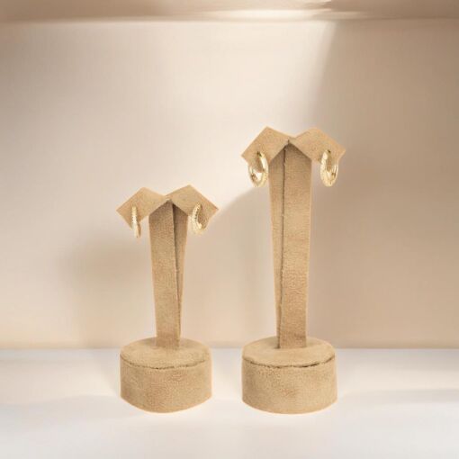 EXPOSITOR COQUEIRO PARA BRINCOS SUEDE CAMEL