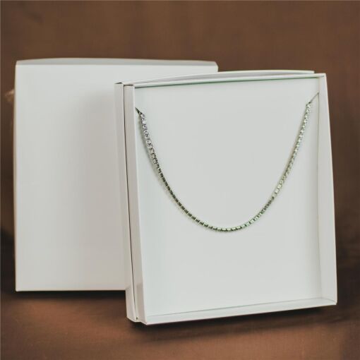 CAIXA PARA JOIAS CONJUNTO E RIVIERA BRANCA C/ 10 UNIDADES