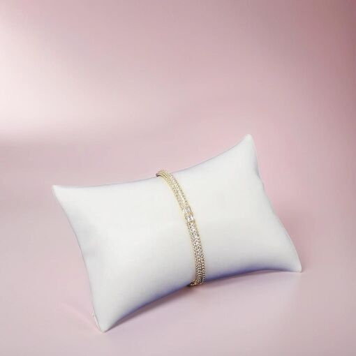 ALMOFADINHA PARA PULSEIRAS NAPA BRANCA 08X12CM