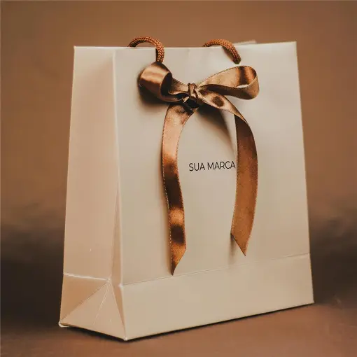 SACOLA PARA JOIAS PERSONALIZADA EASY COM FITA COM 50 UNIDADES