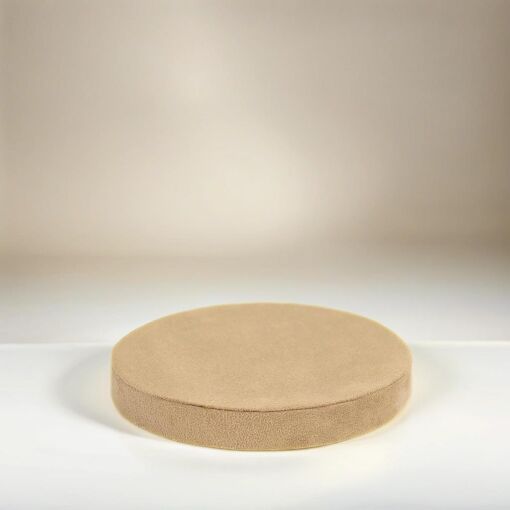 BASE REDONDA SUEDE CAMEL 15CM