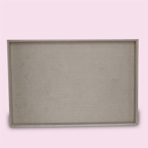 BANDEJA PARA ATENDIMENTO SUEDE AREIA 25X37,5CM