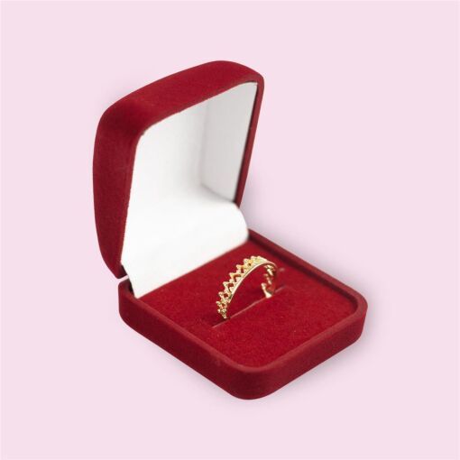 CAIXINHA VELUDO VERMELHO PARA ANEL