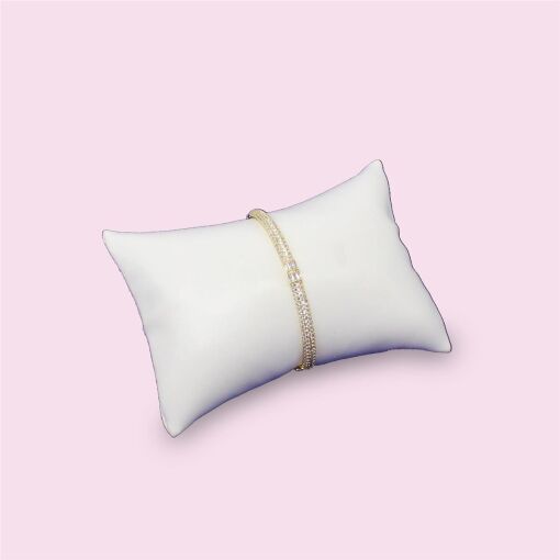 ALMOFADINHA PARA PULSEIRAS NAPA BRANCA 08X12CM